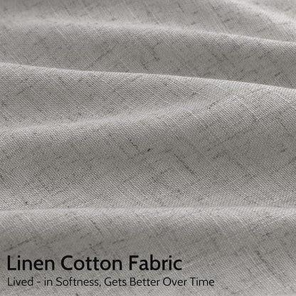 Light Gray Linen Curtains 108 Inches Long - Image 4