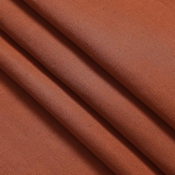 Extra Long Linen Curtains 108 Inches Long 2 Panel Set Back Tab Terracotta Boho - Image 9