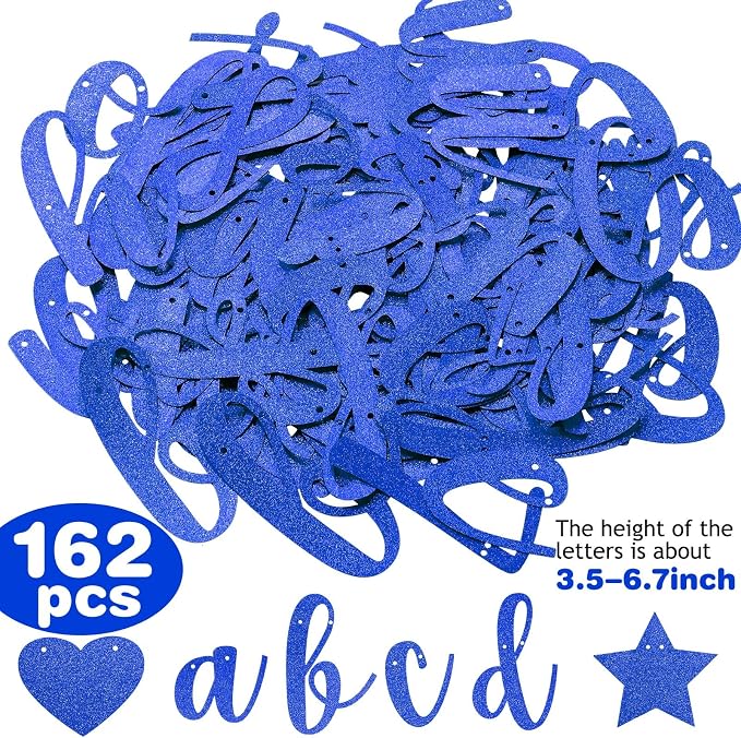 TaoBary 167 Pcs DIY Banner Kit Happy Birthday Glitter Banner Customizable - Image 5