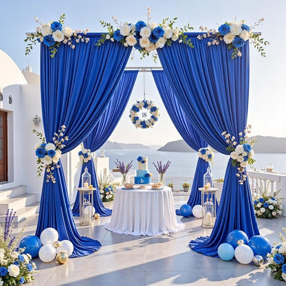 12ft x 10ft Royal Blue Backdrop Curtains - Image 7