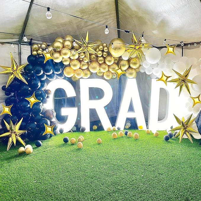 Explosion Star Foil Balloons- 12 Point Star Balloons Gold Spike Balloons | Gold - Image 6