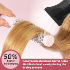 3pcs Small Round Hair Brush for Short Hair - Barrel Hair Brush for Blow Drying, Aluminum Round Brush for Bobs, Bangs, Lobs, Roots, Curling, Pixie Cuts, Straight Hair - Pink
