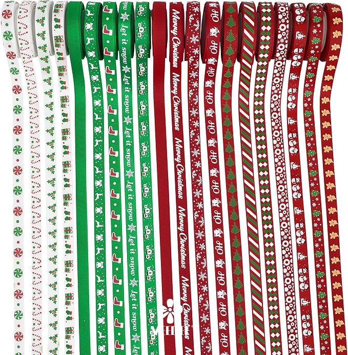 3/8 inch 100 Yards Assorted Christmas Ribbon - Image 8