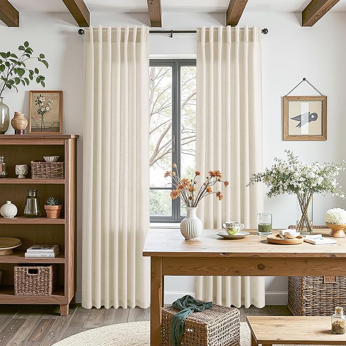 Birch Beige Linen Curtains 84 Inches Long - Image 8