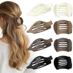 8 PCS Flat Hair Clips for Women French Matte Flat Claw Clips for Thick & Thin Hair No-Slip Hair Barrettes, Strong Hold Styling Accessories