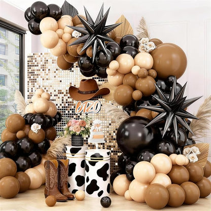 Black Brown Nude Balloon Arch Kit, Balloon Garland by BTZO