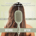 TADA Natural Beauty Hair Brush Detangler for Curly, Thick, Wavy, and Thin Hair - Ventilation Holes for Quick Drying and Styling, Detangler Brush for Women, Men, Kids (4 Colors) (Green)