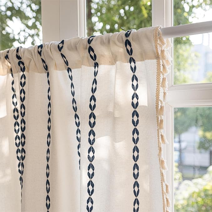 Sutuo Home Boho Valance Curtain 36 inches Tier - Image 4
