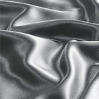 BEDELITE Satin Pillowcase with Zipper 2 Pack, Dark Grey Pillow Cases Standard Size, Super Soft and Cooling Similar to Silk Pillow Cases, Gift for Women Men(20x26 Inches)