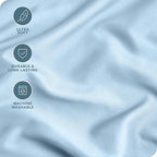 Bare Home Microfiber Pillow Cases - Queen Size Set of 2 - Cooling Pillowcases - Double Brushed - Easy Care - Envelope Closure (Queen Pillowcase Set of 2, Light Blue)