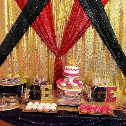 Red Sequin Backdrop Curtains-6 Panels 2FTx8FT Red Backdrop - Image 5