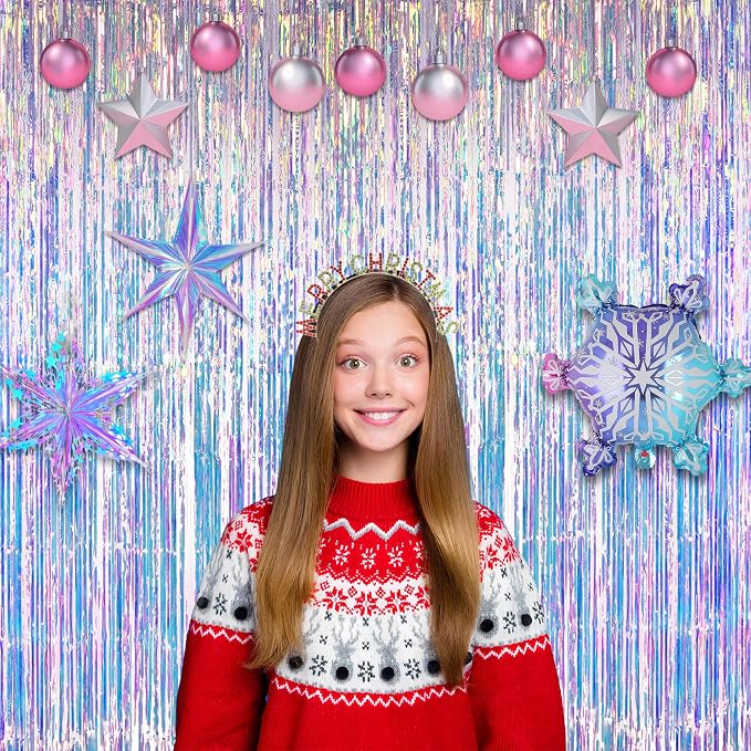 Iridescent Party Streamers Backdrop - Image 3