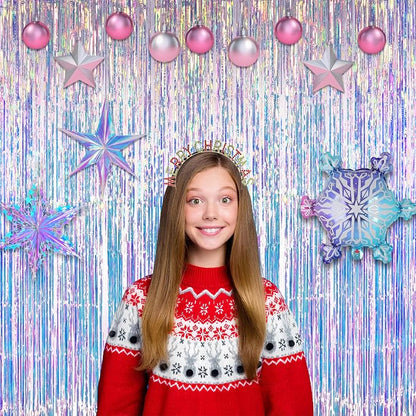 Iridescent Party Streamers Backdrop - Image 3