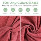 Extra Wide Headbands for Women, 7'' Large Cotton Like Turban Knotted Bandana Head Bands for Women Non Slip, Boho Headbands for Women's Hair (6Pcs Dark Colors, Extra Large 7" Wide)