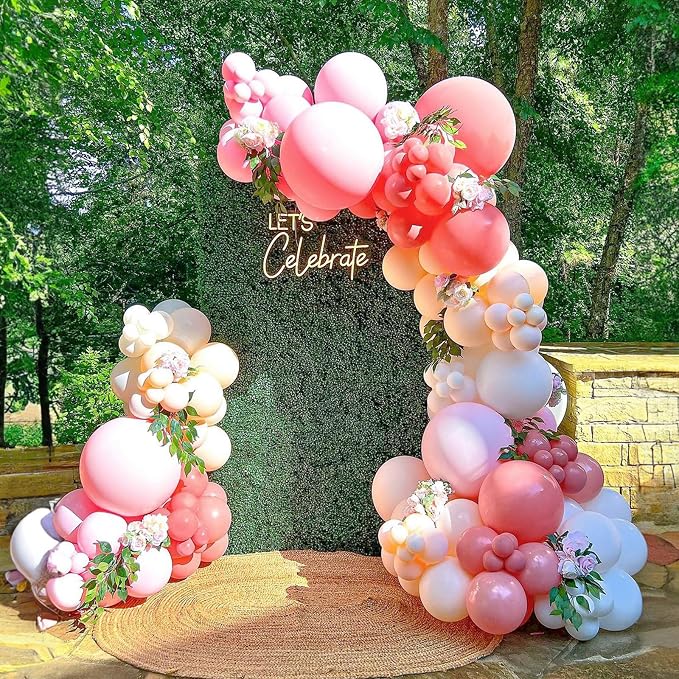 Dusty Pink Balloon Garland Double Stuffed Blush Pink Balloons Baby Pink Latex - Image 5