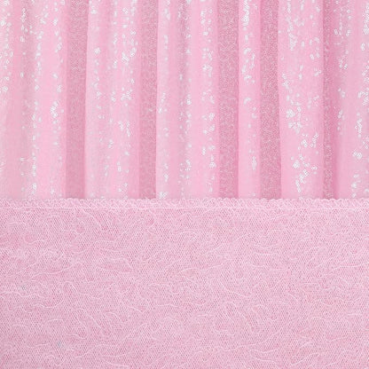 Pink Sequin Backdrop Curtains 4 Pcs 2ftx8ft Glitter Shimmer Fabric | Sparkly - Image 4