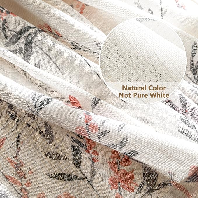 MYSKY HOME Sheer Curtains 54 inches Long - Image 4