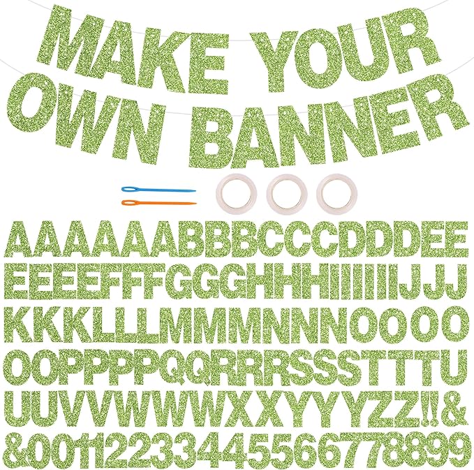 BEISHIDA Grass Green 116 PCS A-Z DIY Letter Custom Banner Party Decor | 111 by Beishida
