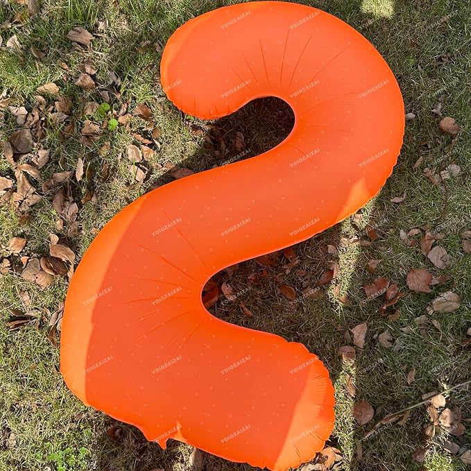 40 IN Orange Birthday Number 2 Balloon Fluorescent Orange Foil Balloon | - Image 5