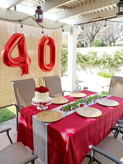 3 Balloon Numbers Birthday Decorations, 40In Red Balloons - Image 4