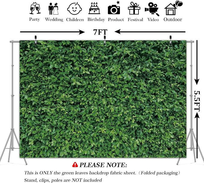 Green Leaves Backdrop - Image 3