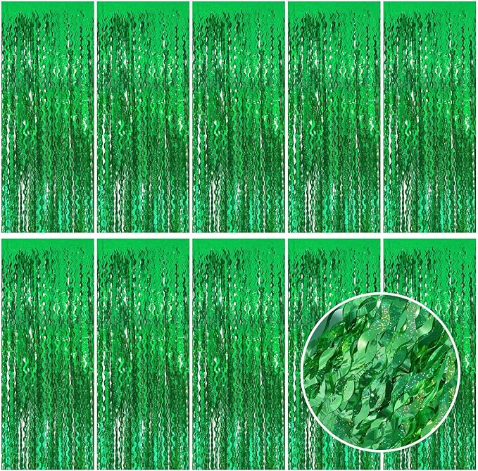 Tinsel Foil Fringe Curtains Wavy Backdrop by BOMSI