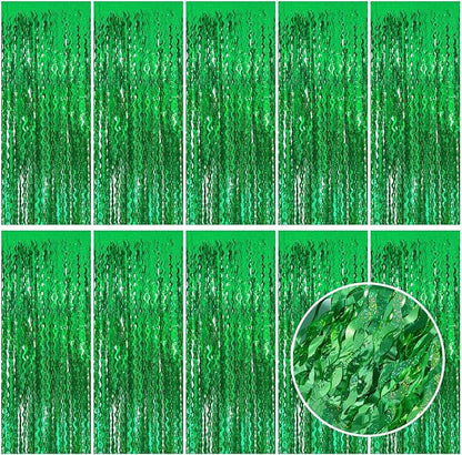 Tinsel Foil Fringe Curtains Wavy Backdrop by BOMSI