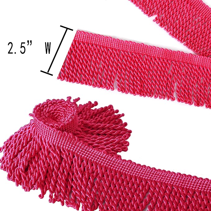 BEL AVENIR Bullion Fringe Trim Curtain Fringes 5 Yard x 2.5 Inches Sewing | - Image 3