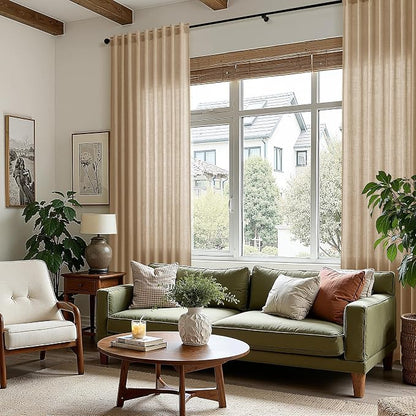 Sand Beige Curtains 108 Inches Long - Image 7