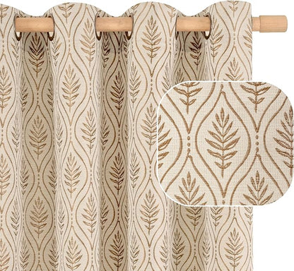 BGment Taupe Curtains for Living Room 96 Inches Long, Natural French Country - Image 2
