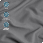 Bare Home Microfiber Bulk Pillow Cases - Standard/Queen Size Set of 4 - Cooling Pillowcases - Double Brushed - Grey Pillowcases 4 Pack - Easy Care (Standard - 4 Pack, Grey)