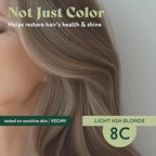 Herbatint Permanent Hair Dye For Women - 8C Light Ash Blonde - For Up To 100% Gray Coverage of Resistant Gray Hair - Ammonia-Free, Alcohol-Free & Vegan - Salon Influenced Hair Color 5.75 fl oz