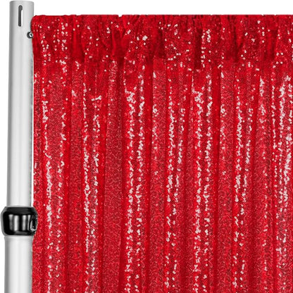 Red Sequin Backdrop Curtains 2Panel 2x8ft - Image 4