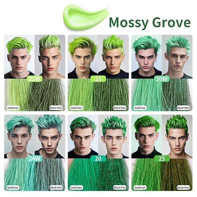 Temporary Hair Color Wax for Kid Men Women - SUPIYA Washable Hair Wax Color, All-Day Hold Disposable Hair Dye for Christmas, Cosplay & Daily (Forest Color #20)