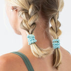 Pastel Hair Ties for Thick Hair, Grab & Go Pony Tube, 15 Pack, Pastel, Thick No-Crease Bands with Strong Hold, Damage-Free Design, Soft Spring Colors | L. Erickson