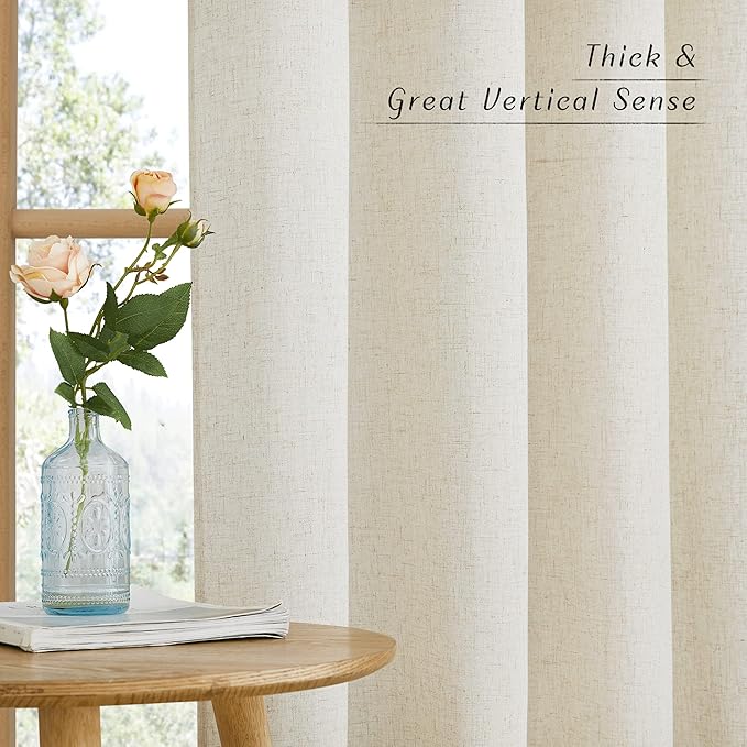 NICETOWN Flax Natural Linen Curtains - Image 6