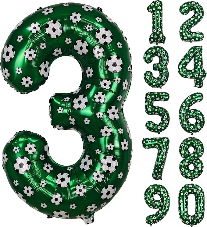 40 Inch Soccer Number 3 Balloons Large Foil Balloon Number 3 Birthday Deco | by Exquisitehighqualitypartydecorationstomeetyoureveryneed%EF%BC%81
