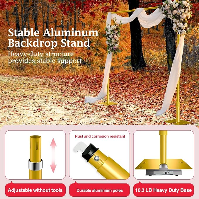 EMART 12x10ft Heavy Duty Backdrop Stand Frame - Image 5