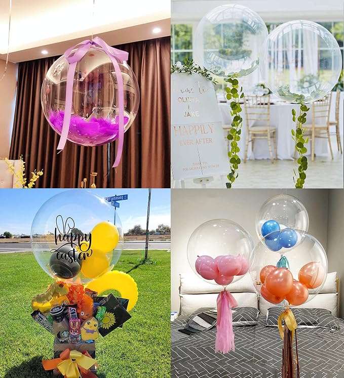 36 Inch Bobo Balloons, Large Bubble Balloons | Transparent Bubble Balloon - Image 4
