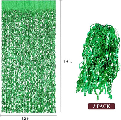 Green Foil Backdrop Curtain - Image 3