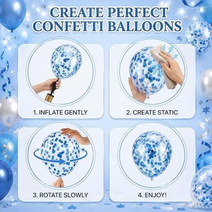 Chrome Blue Balloon Column Kit - Image 5