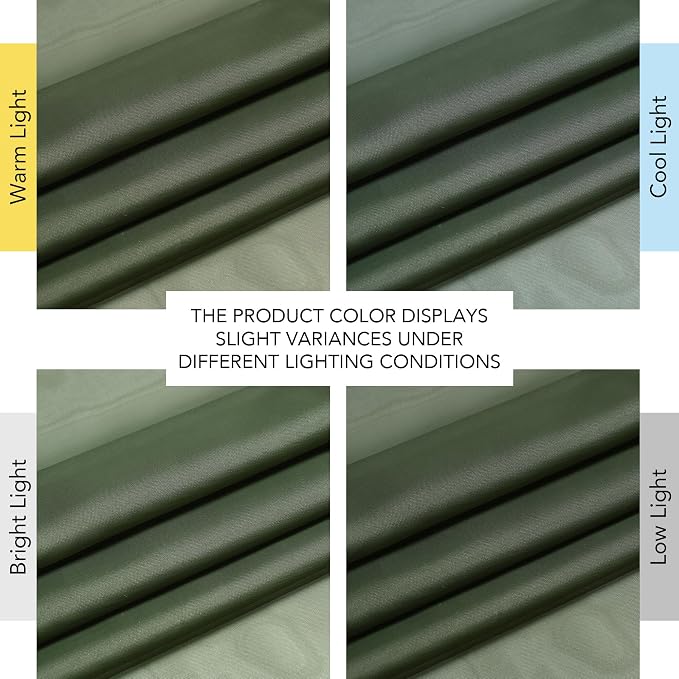 NICETOWN Voile Sheer Forest Green Curtains - Image 7