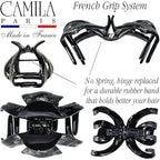 Camila Paris CP3871 French Octopus Hair Clip for Women with Long, Curly Hair - Strong Hold, No Slip Grip Styling Claw Clip, Made in France