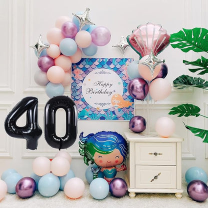 40 inch Number Balloon 0-9 Black Large Number 40 Balloons, Digital Balloons - Image 2