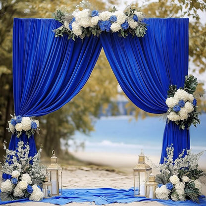 Royal Blue Backdrop Curtain Drapes - Image 5