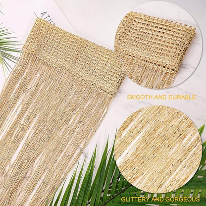 WILLBOND 4 Pcs String Curtains Glitter Fringe Curtains - Image 3