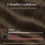GOO GOO Clip in Hair Extensions Real Human Hair, Remy Human Hair Extensions Clip ins for Women, Natural Human Hair, 20inch 120g 7 Pcs, #4H Light Chocolate Brown