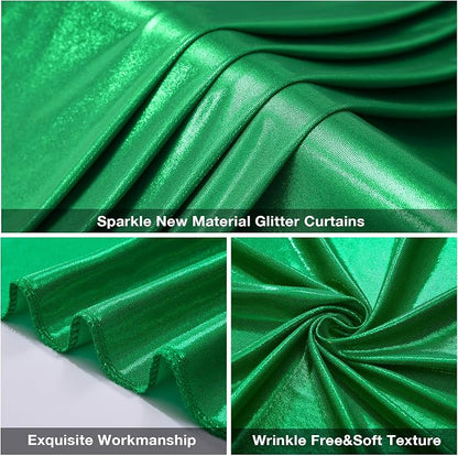 20x10FT Green Sequin Backdrop Curtain - Image 7