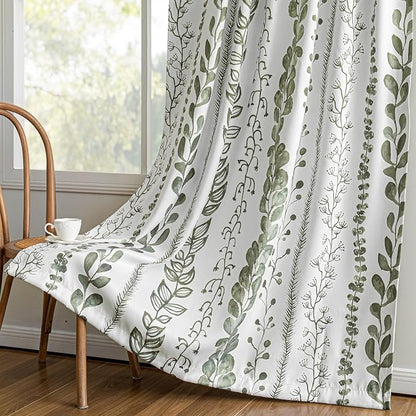 Sage Green Blackout Curtains 72 Inches Long 2 Panels Boho Curtains - Image 6