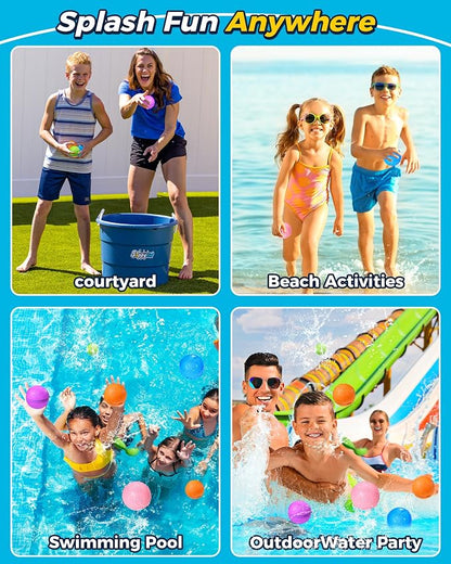 12Pcs Reusable Water Bomb balloons, Summer Toy Water Toy - Image 3